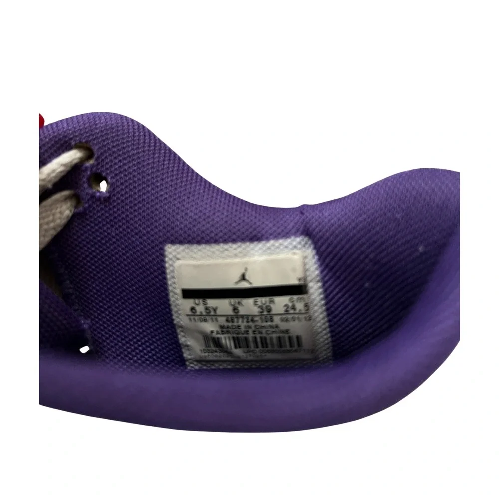 Nike Air‎ Jordan 4 Retro GS White Violet Purple 6Y Women's 7.5